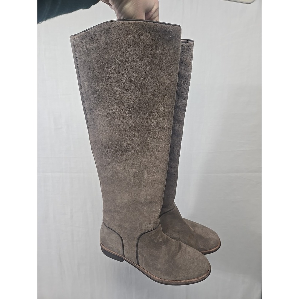 UGG Gracenโ Suede Leather Tall Riding Boots Women's Size 6 Brown Inside Zipper